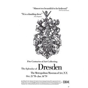 Splendor Of Dresden Exhibition Print AD Metropolitan Museum Of Art 1978